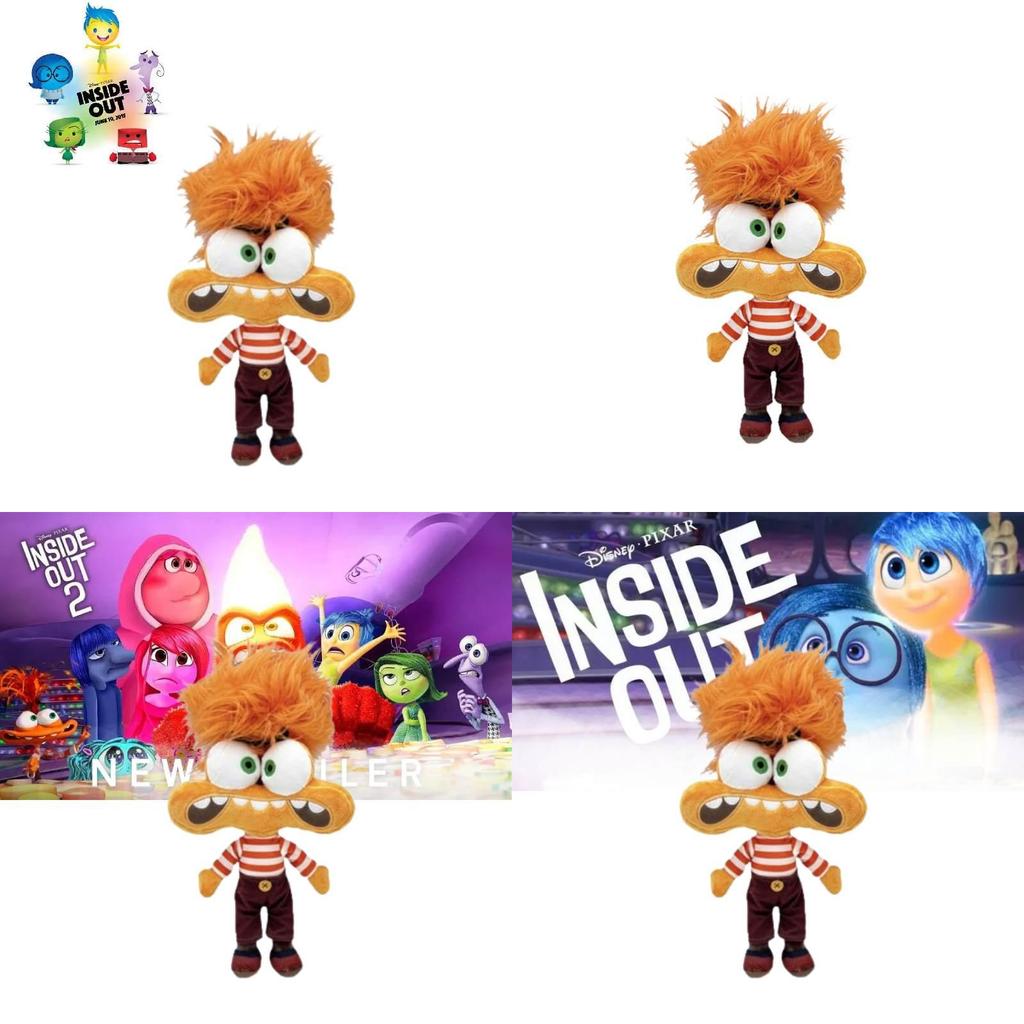 High-quality Inside Out 2 Plush Mind Worker Team Stuffed Toy Doll 25cm Height Short Plush