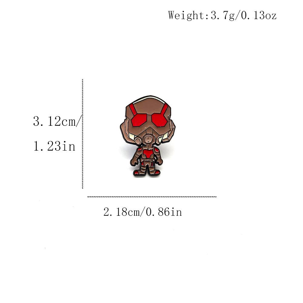 Marvel Q Version Iron Man, Spider-Man, Groot, and Ant-Man Brooch Pin Set for Clothes and Bags