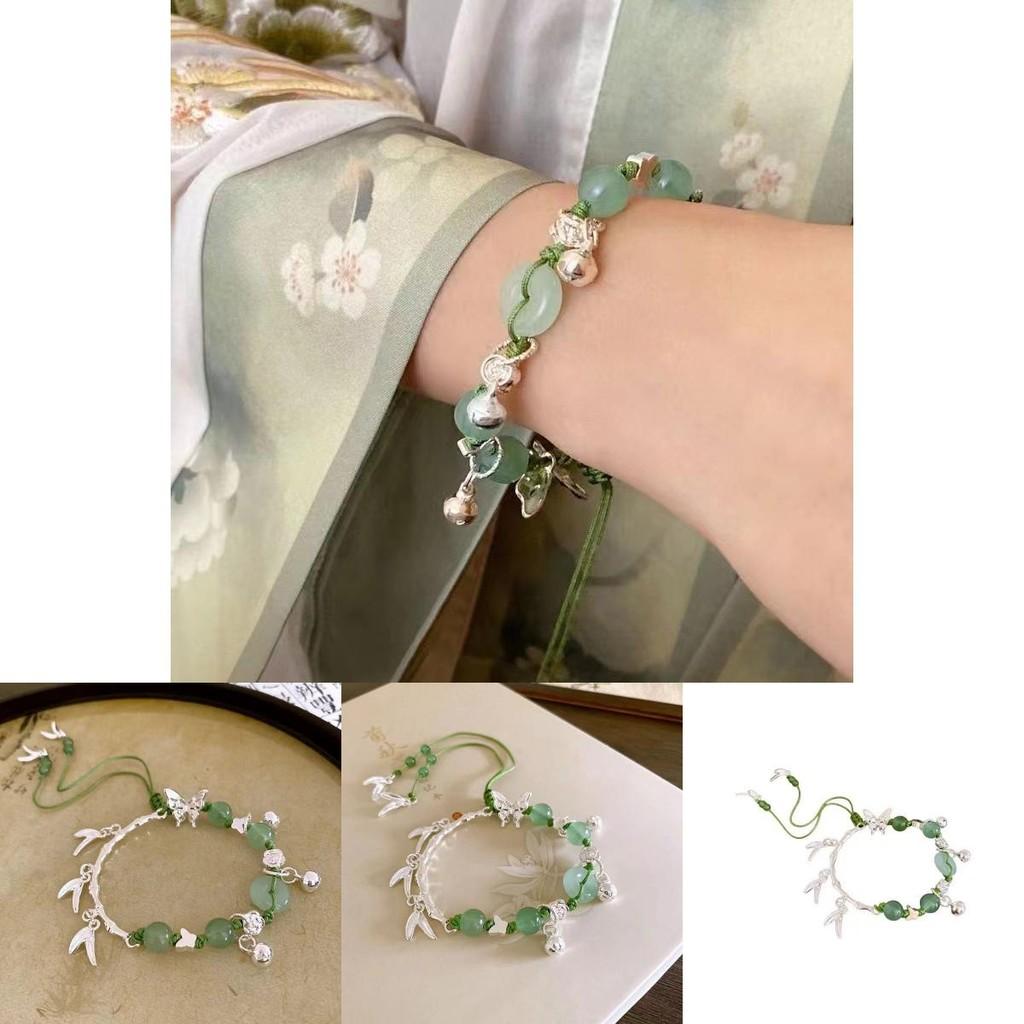 Schickes geometrisches Damenarmband aus Legierung mit Bambus- und Schmetterlingsdesign 2024