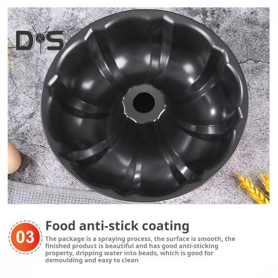 Non-Stick Cake Mold 9.5 Inch Round Carbon Steel Fluted Tube Pan for Pound Cakes Baking Mold for Jello Gelatin Chocolate Pudding Heavy Duty Bakeware