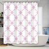 Bathroom Decor Set Shower Curtain Waterproof Plaid Print Modern Home Decor Washable Linen Fabric Bathroom Hanging Shower Curtain