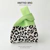 Large Capacity Knitted Tote Bag for Street Commuting