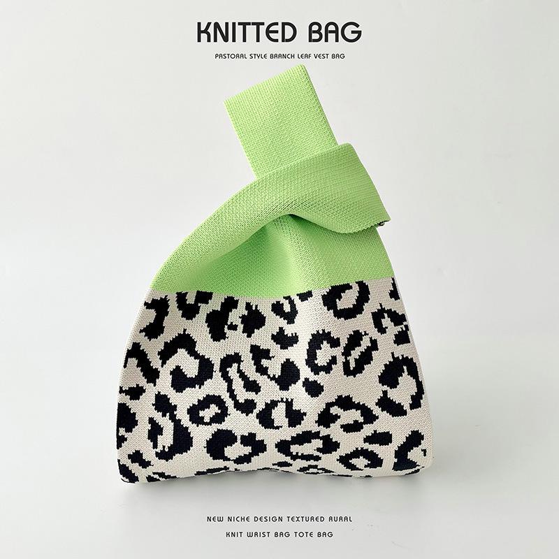 Large Capacity Knitted Tote Bag for Street Commuting