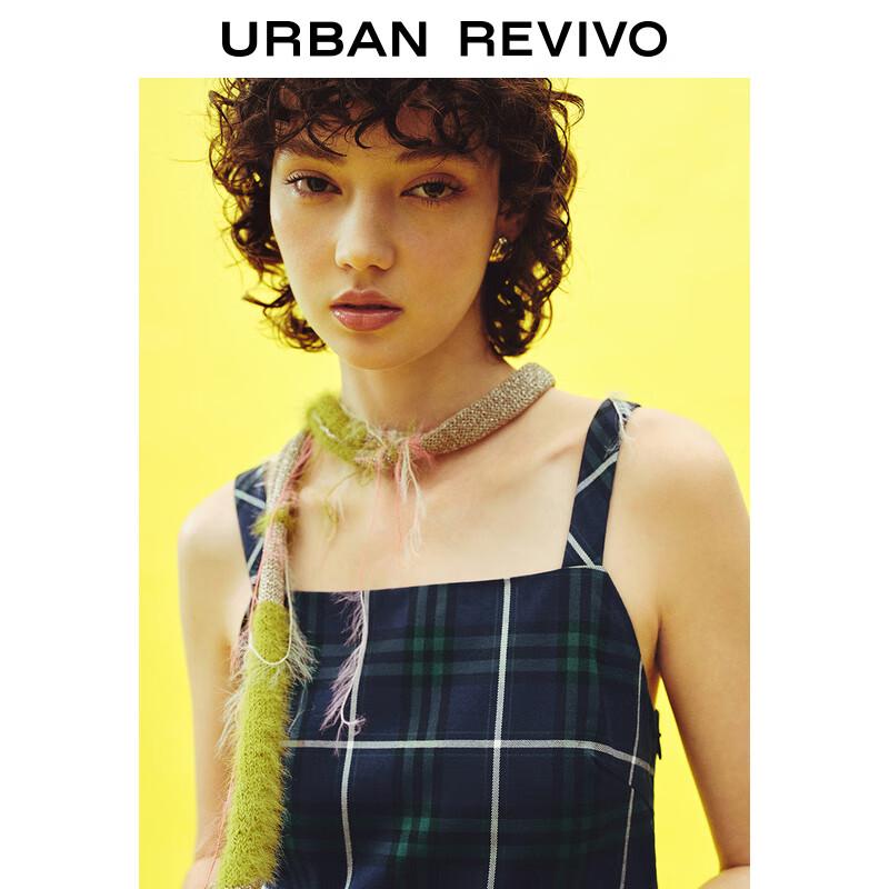 UR Women's 2024 Summer Retro Plaid A-Line Dress