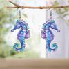 Fashion Acrylic Blue/Purple Seahorse Drop Earrings for Women Y2K Colorful Earrings Trendy Female Earrings Summer Vacation Travel Leisure Daily Earring