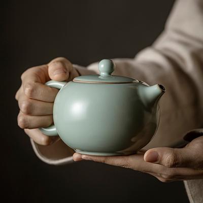 Ceramiczny czajniczek z pieca Ru z glazurą spękaną Zestaw do herbaty Kung Fu