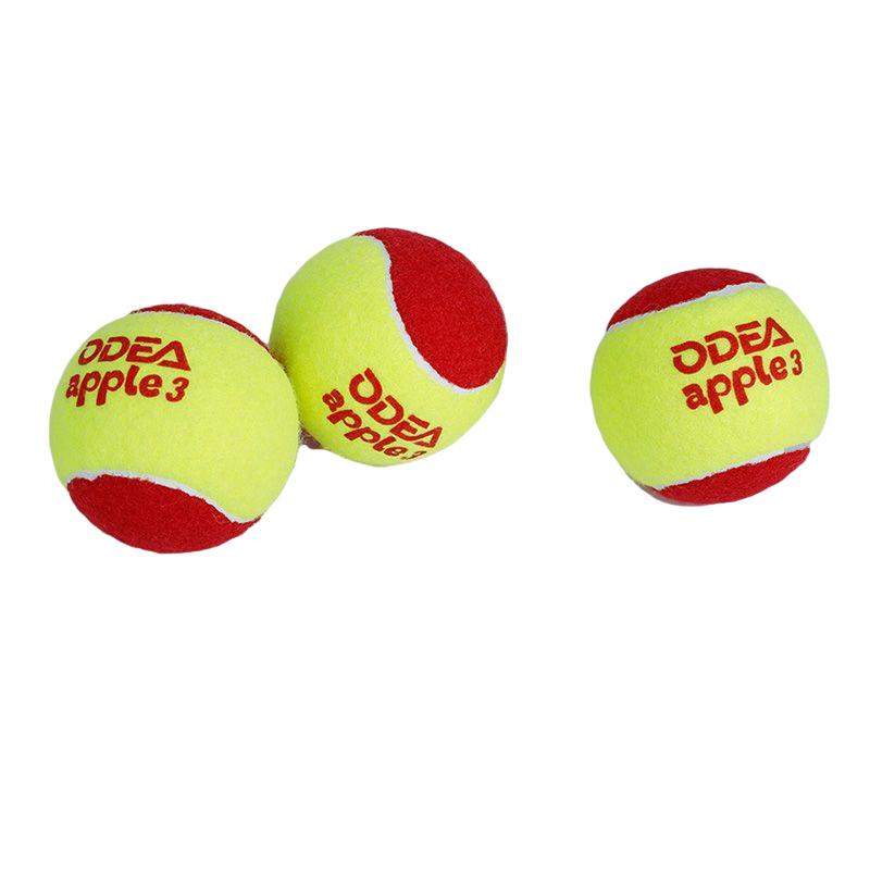 ODEA Czerwona Piłka Tenisowa Etap 3 dla Dzieci Wiek Powyżej 5 Nacisk 25% Dzieci Treningowe Elastyczne Piłki Tenisowe 6 Sztuk
