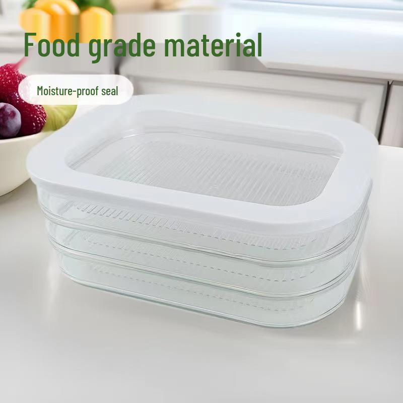 Transparente Aufbewahrungsbox für Kühl- und Gefrierschrank für Fleisch und Speck