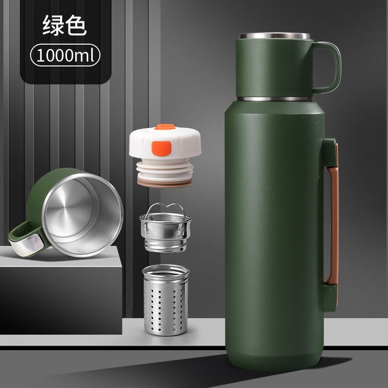 111 Large-capacity Thermos Cup Men's and Women's High-value Stainless Steel Water Cup Outdoor Portable Cup Kettle