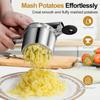 Stainless Steel Potato Masher Durable Potato Ricer Replaceable Chassis for Mashed Potatoes Fruit Puree Juice Kitchen Gadget