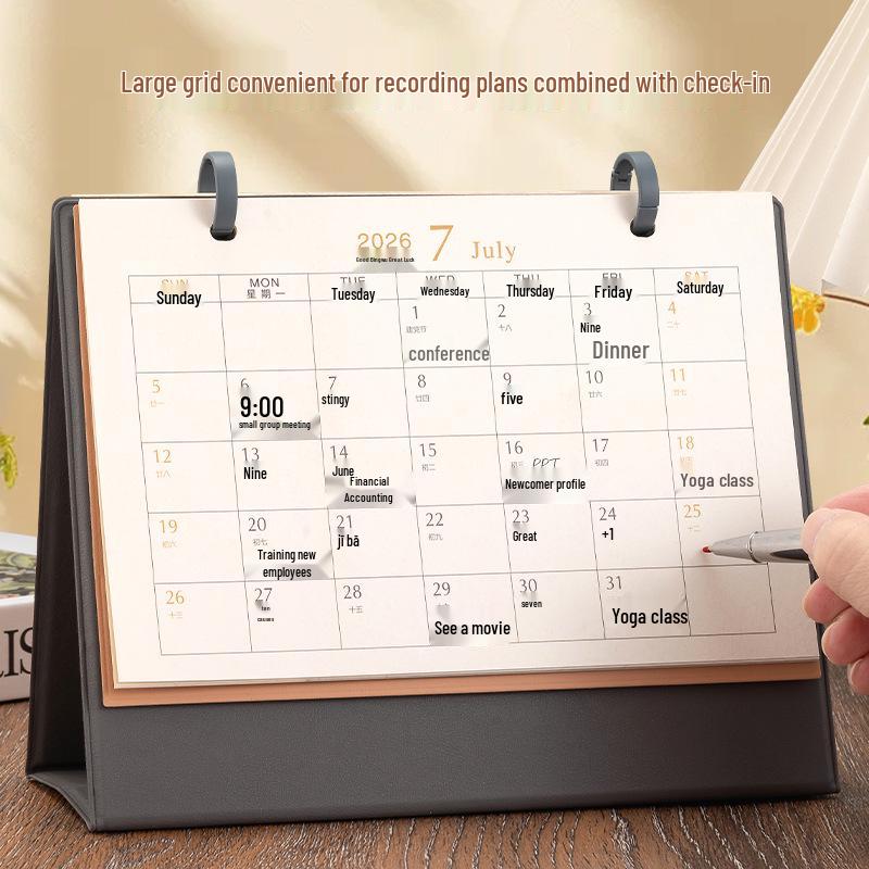 2026 Jahr des Pferdes Tischkalender: Kreativer Selbstdisziplin-Planer & Desktop-Ornament Geschenkset