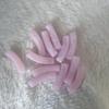 14-Color Faux Jade Bent Tube Acrylic Beads - Marbled Flower C-Shaped for DIY Jewelry & Accessories