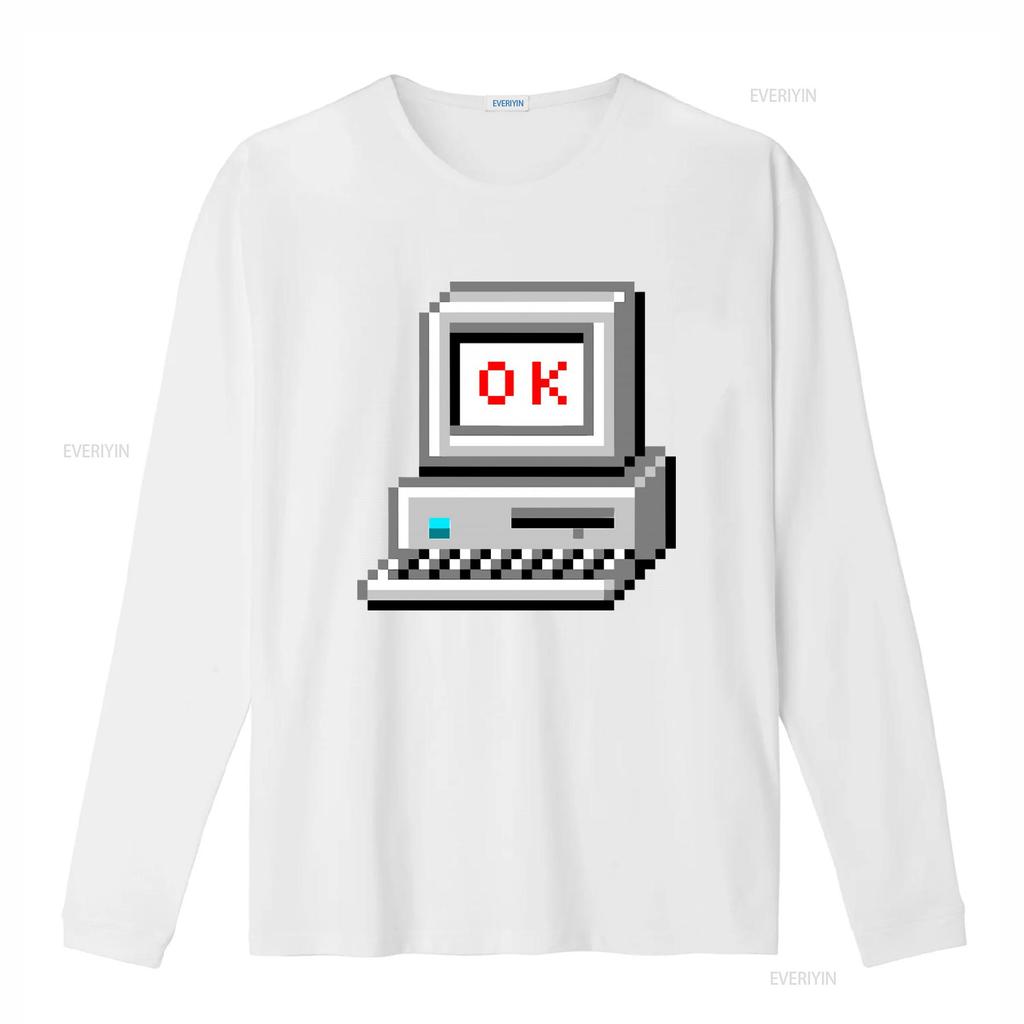 Retro Computer OK Print T Shirt Vintage Style for Radiohead Fans vintage Washed Breathable designer clothes streetwear