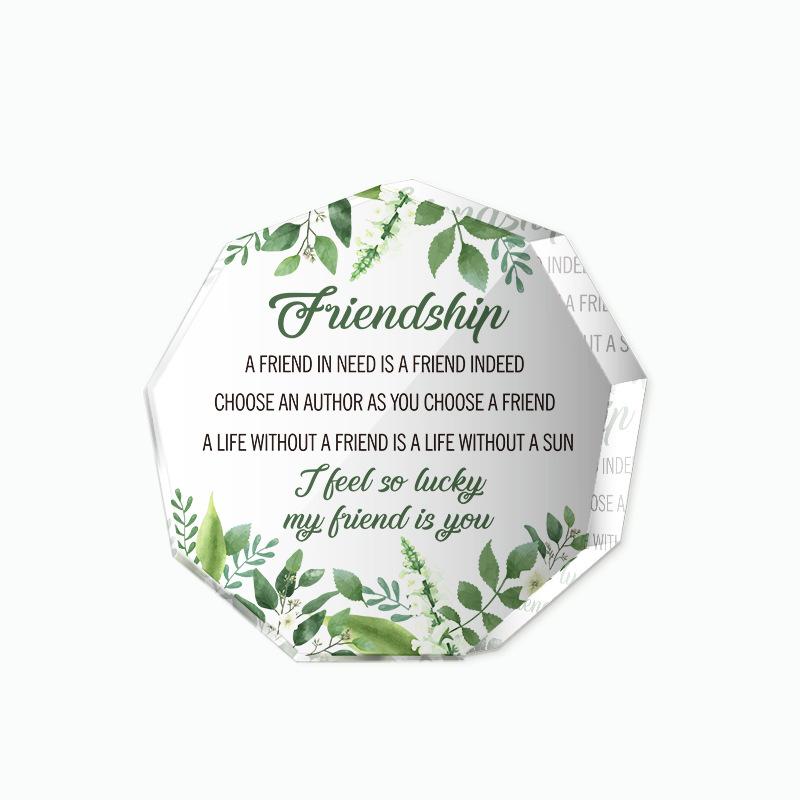 Friendship Souvenirs for Friends Home Decoration Transparent Acrylic Nineshaped Ornaments