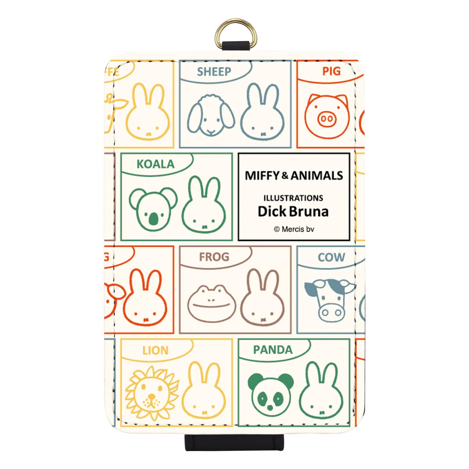 Кейс для IC-карты Miffy & Animals Gourmandies, Принт по всей поверхности, MF-514B