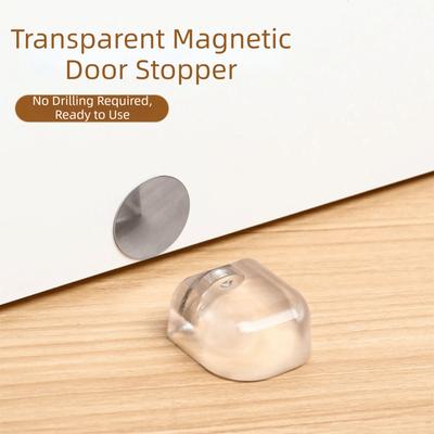 Heavy-Duty Magnetic Door Stop No-Drill Installation Magnetic Door Catch  Home Use