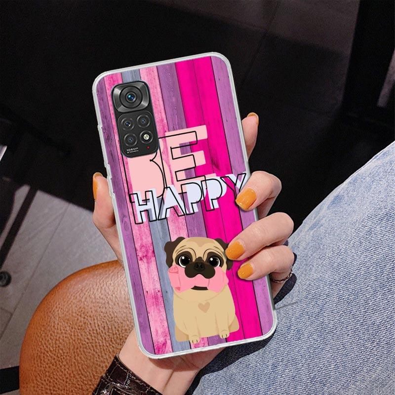 

Love Pugs Cute Dog Phone Case For Xiaomi Redmi Note 15 14 13 12S 12 11 Pro Plus 14S 11S 11E 10 10S 11T 5G Personalized Cover Red Redmi Note 14 4G
