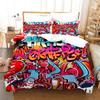 Cartoon Style Hip-hop Doodle 3D Printed Duvet Style Pillowcase Bedding Set Teenager Bedroom Decor Bed Set