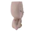 Face Planter Pot Multipurpose Resin Cute Girl Heads Succulent Flowerpot with Drainage Hole for