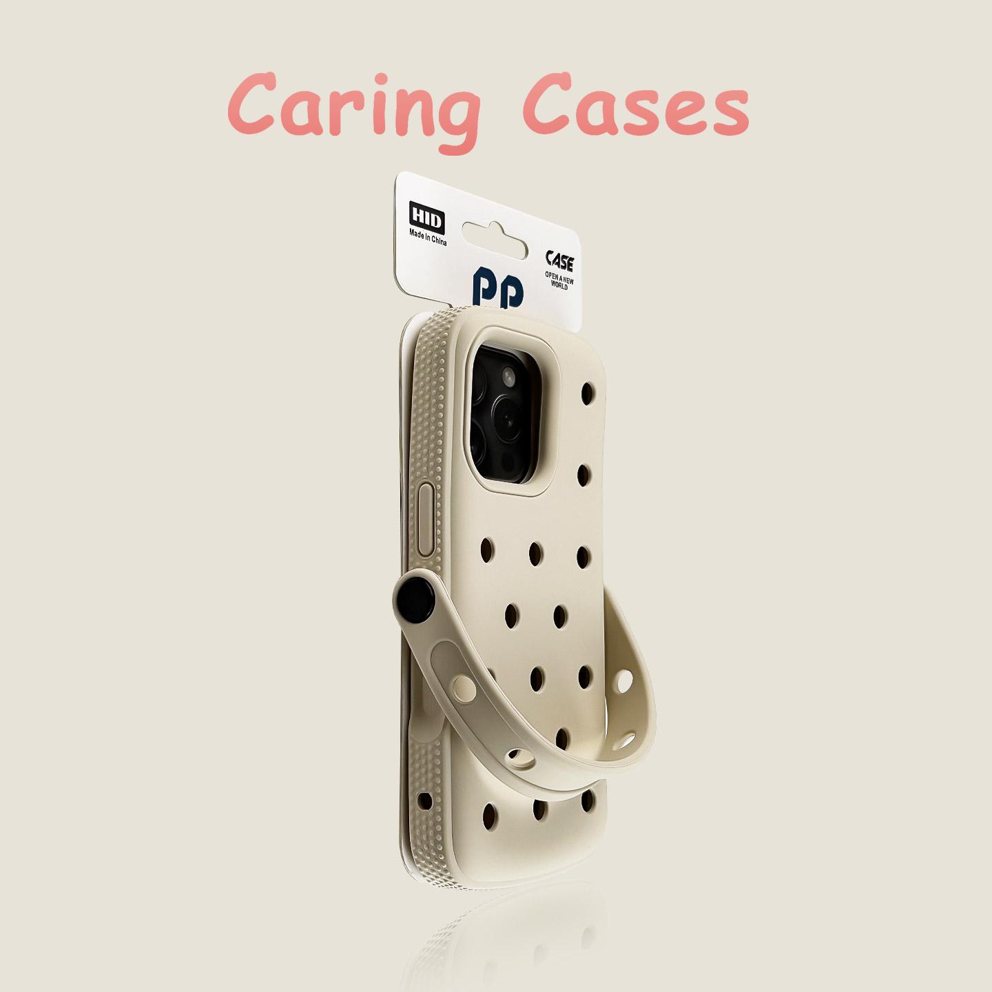 

For iPhone 17 Pro Max Case Pink Silicone Clog-Style Handle Strap Shockproof Soft Compatible with iPhone 16 15 14 13 iPhone 16 Pro Max античний білий колір