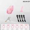 Male Chastity Cage Lightweight Resin Male Chastity Cage Bondage Gear &Adult Sex Toy for Men Includes 6 Ring (Pink)