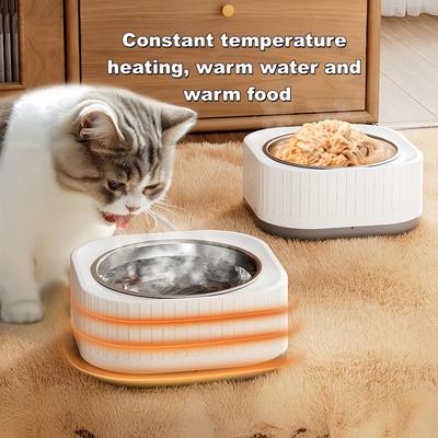 Pet Heating Bowl for Water/Food Cat Bowl Heating Noiseles Keep Warming Dog Water Bowls Winter Constant-temperature Pet Supplies