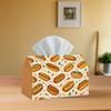 2D Flat, 1pc 2Dflat, Plus Size Hot Dog Pattern Suitable for Party Picnic BBQ Daily Tissue Box, Polyester Material
