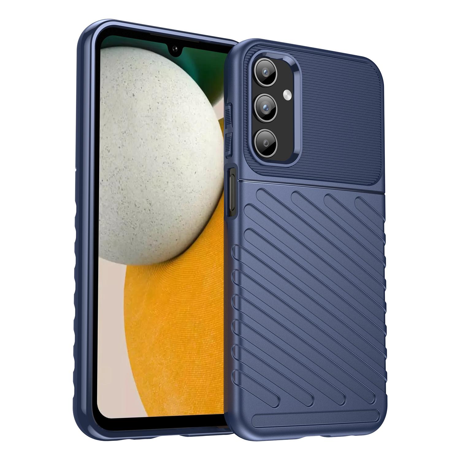 

Thunder Series For Samsung Galaxy A15 5G Case Thicken TPU Cell Phone Cover Protective Shell Blue