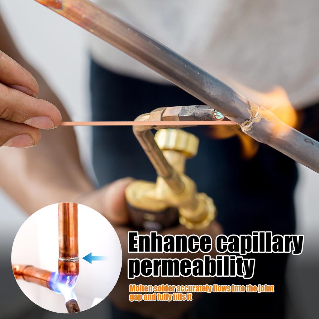 20/50 Stück Silber-Phosphor-Kupfer-Lötdraht Flache Schweißstange BCuP-5 Lötdraht Flache Schweißstange für Kupferreparaturwerkzeuge