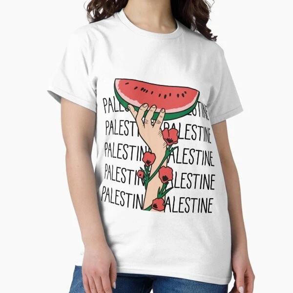 Poppies And Peace For Palestine Classic Tshirt Made In Usaaus Tshirt S2xl S