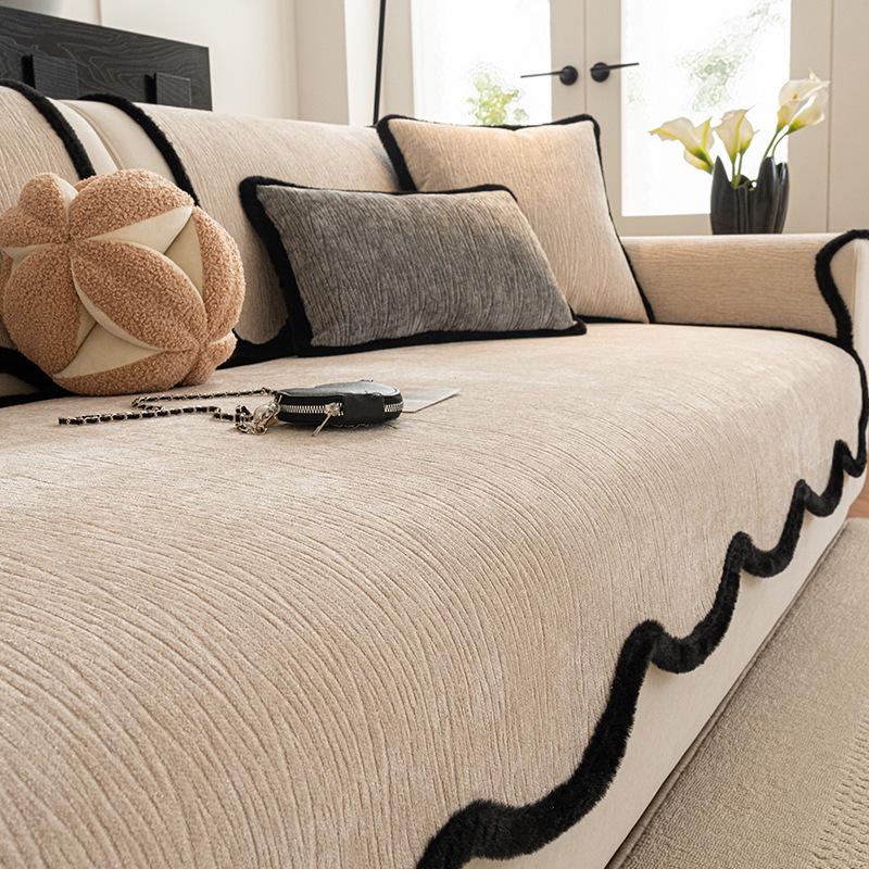 2025 Luxe Non-Slip Chenille Sofa Cover: Thick, High-End, One-Piece Design