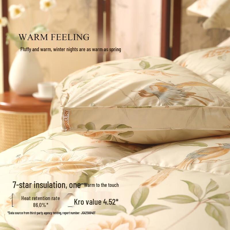 Mercury Home Textiles White Duck Down Winter Comforter