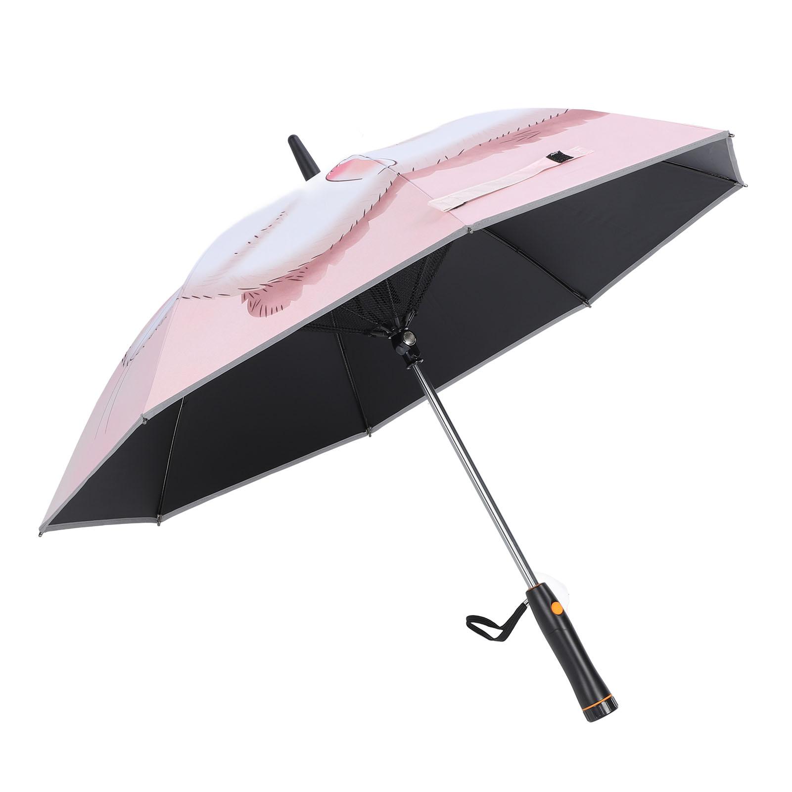 

Переносной зонт с веером, светоотражающий UPF 50+, зонт от солнца и дождя, 8 спиц, складной дорожный зонт