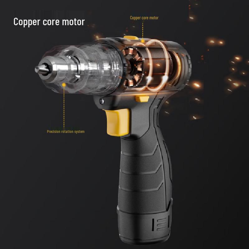 Deli DL1021L 12V Cordless Drill Tool Kit, 21-Piece CN plug (adapter included)