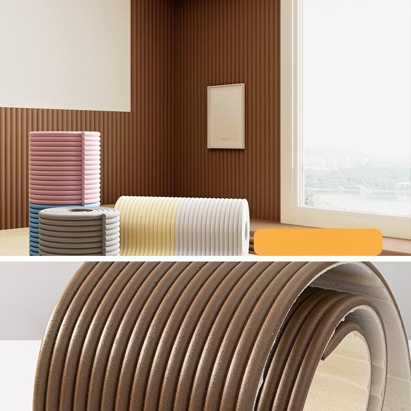 

1PC 2m/78.74inch super thick safety furniture table protection edge corner table cover protection tape foam corner bumper protec коричневый