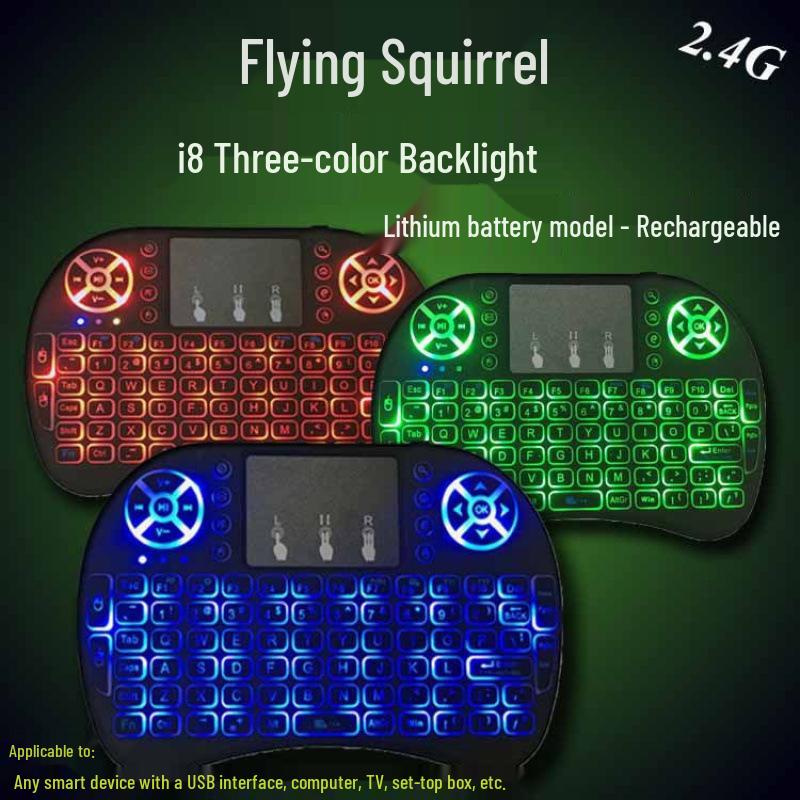 Compact Wireless Backlit Keyboard and Air Mouse - Orange Banana Pie Compatible