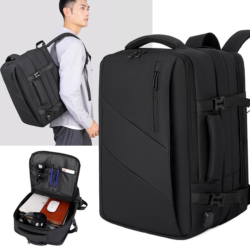 Schoolbag Men's Backpack Simple Wind Large Capacity Travel Backpack Premium Business Computer Bag Student School Bag