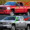 For 2007-13 Chevy Silverado / GMC Yukon Sierra Gloss Black Top Mirror Covers Cap