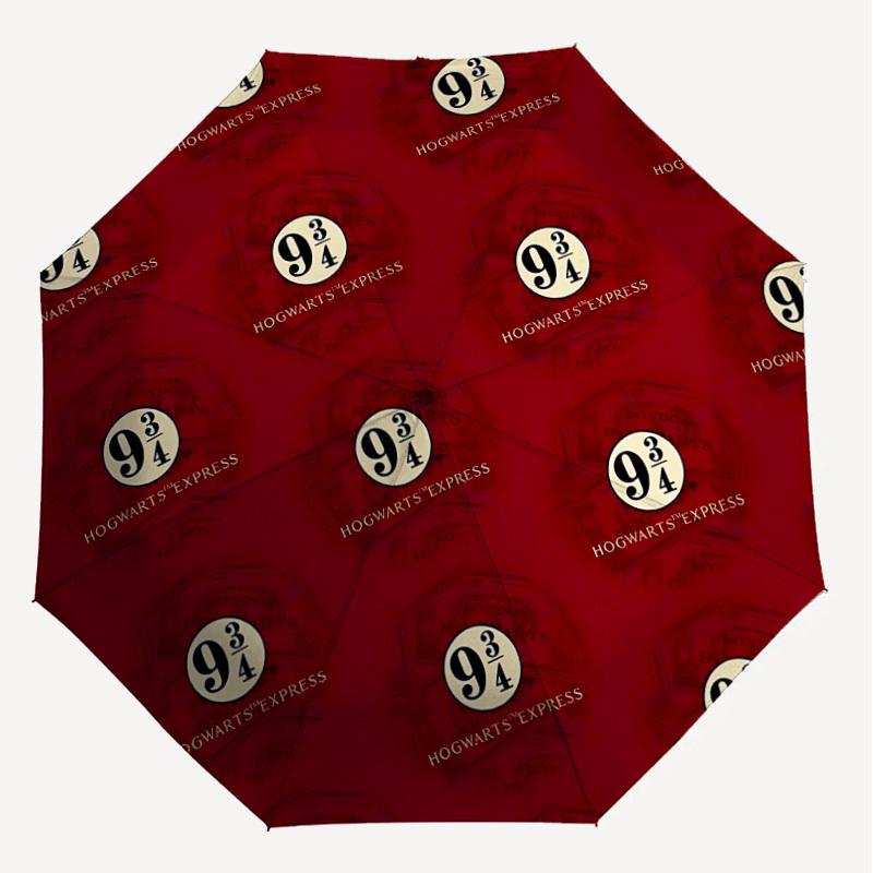 1PC Warner Hogwarts Express 9 3/4 Platform Umbrella-8-Rib Reinforced, Automatic Open, Lightweight & Durable-A64