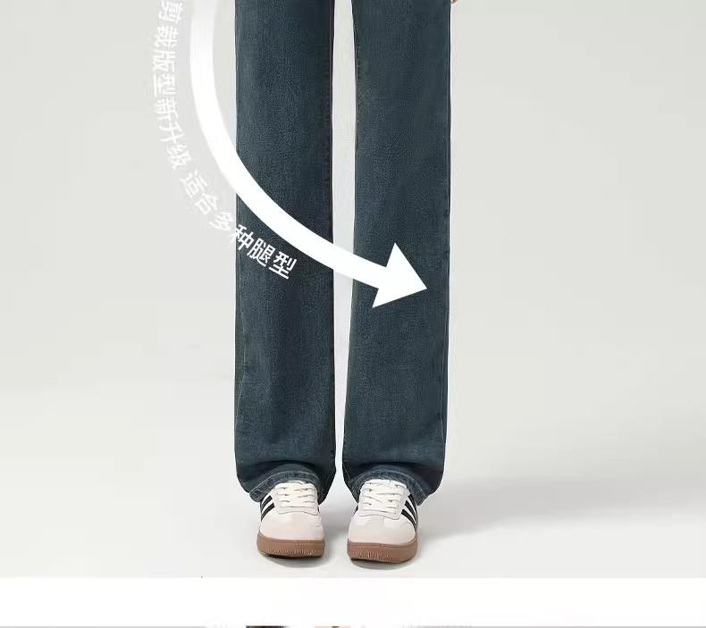 2025 Women's High-Waisted Vintage Straight-Leg Jeans for Spring and Autumn