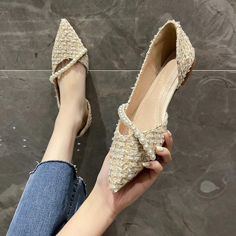 Damen Sommer Slipper Luxuriös Elegant Lässige Schuhe für Frauen Trend 2024 Bequeme Flache Niedrige Absätze Sozial Outdoor Damen Sandalen