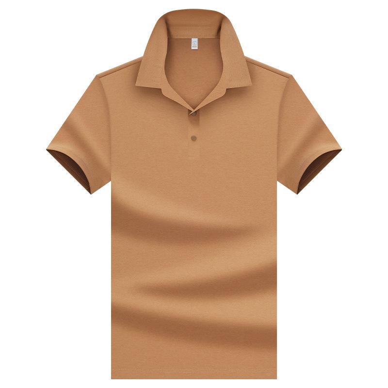 Dmao Kurzarm-POLO-Shirt, atmungsaktives T-Shirt aus reiner Baumwolle für Herren, Business Casual Revers-Oberteil