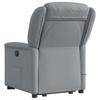 Electric Massage Chair with Rising Function Light Grey Fabric