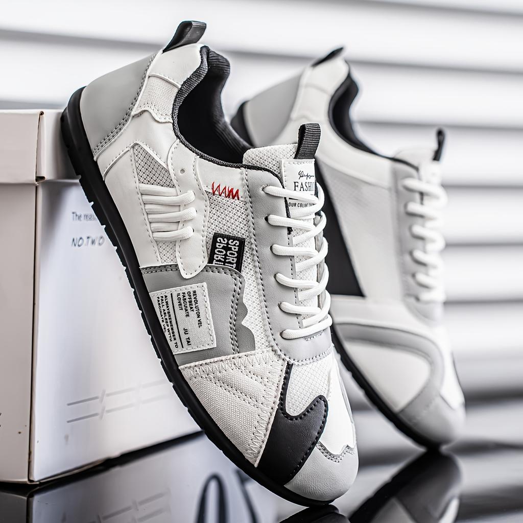 Men'S Fall New Arrival Fitness Training Shoes, Low-Top Lacing with Stylish Color Blocking Design