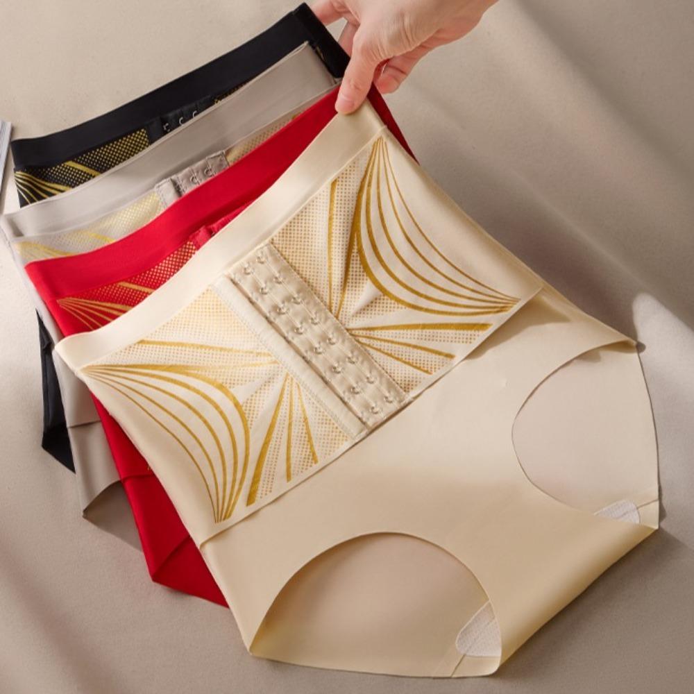 High Waist Slimming Shaping Panties Buckle Tummy Control Underwear Postpartum Body Shaper Lady