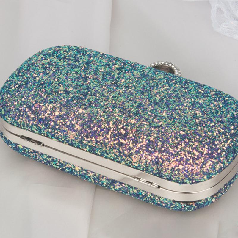 Evening Pink Clutch Designer Bags Women Luxury Purse Bling Sequins Handbag Fashion Shoulder Crossbody Small Phone Bag
