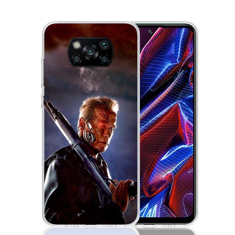 Arnold Schwarzenegger Terminator Phone Case For Xiaomi Poco X7 X6 X5 Pro F7 Ultra Redmi 15C 15 13 13C 12 12C 10 10A 10C 9 9A 9C