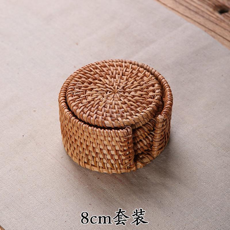 Vietnamese rattan coaster, thermal insulation mat, pot mat, bowl mat, non-slip mat, plate mat, coaster set, thermal insulation and non-slip tableware.