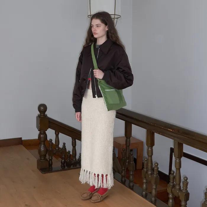 Grande Collage Bag _ Corduroy Matcha