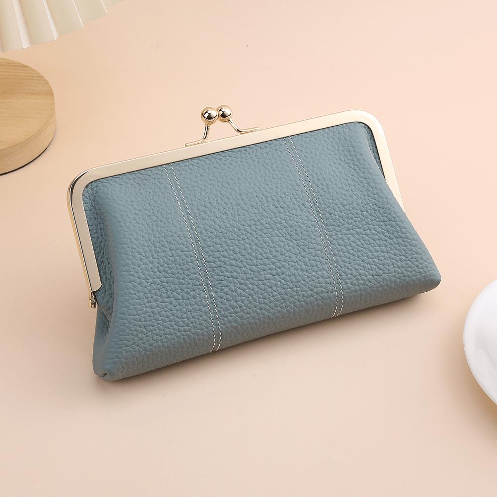 Nouveau sac à main pour femme cadre ouverture et fermeture long portefeuille pour femme sac de soirée haut de gamme pour femme Blue, multicolore